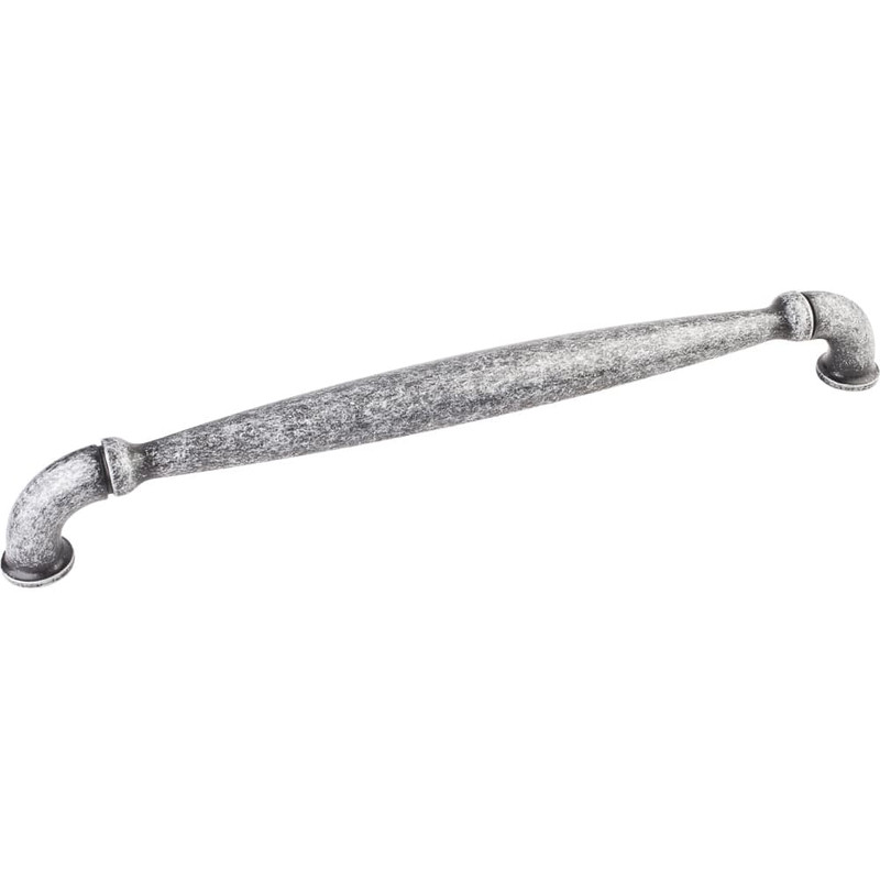 Chesapeake Appliance Handle, 12" C/C, Distressed Antique Silver